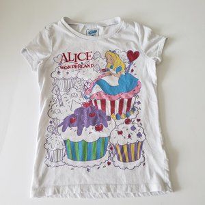 Alice in Wonderland Short Sleeve White Shirt